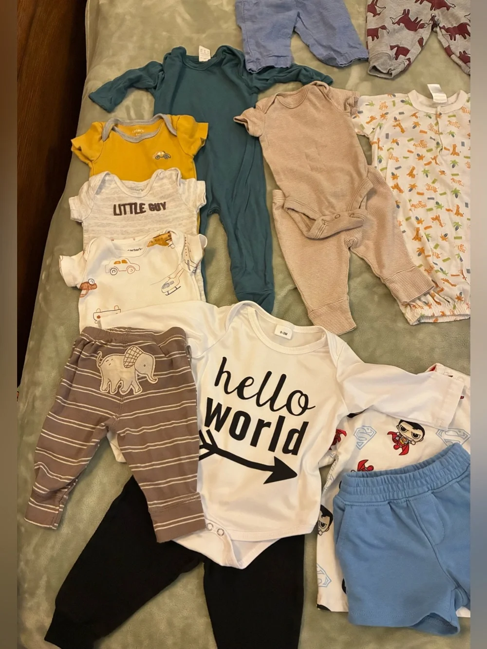 Mixed Baby Boy Sizes Newborn - 6 Months Clothing Lot - Multicolor 28 Pieces - Picture 7 of 7